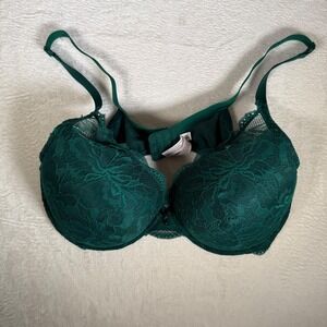 Auden Emerald Green Floral Lace Push Up Underwire Bra 42DD